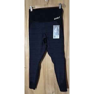 2XU Women's Medium Fitness CompTight Medium Print BLK/OSS WA5384b Ankle